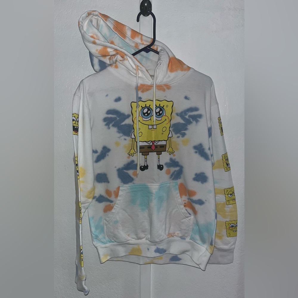 Nickelodeon Spongebob SquarePants Tie Dye Hoodie/Sweater Size Small